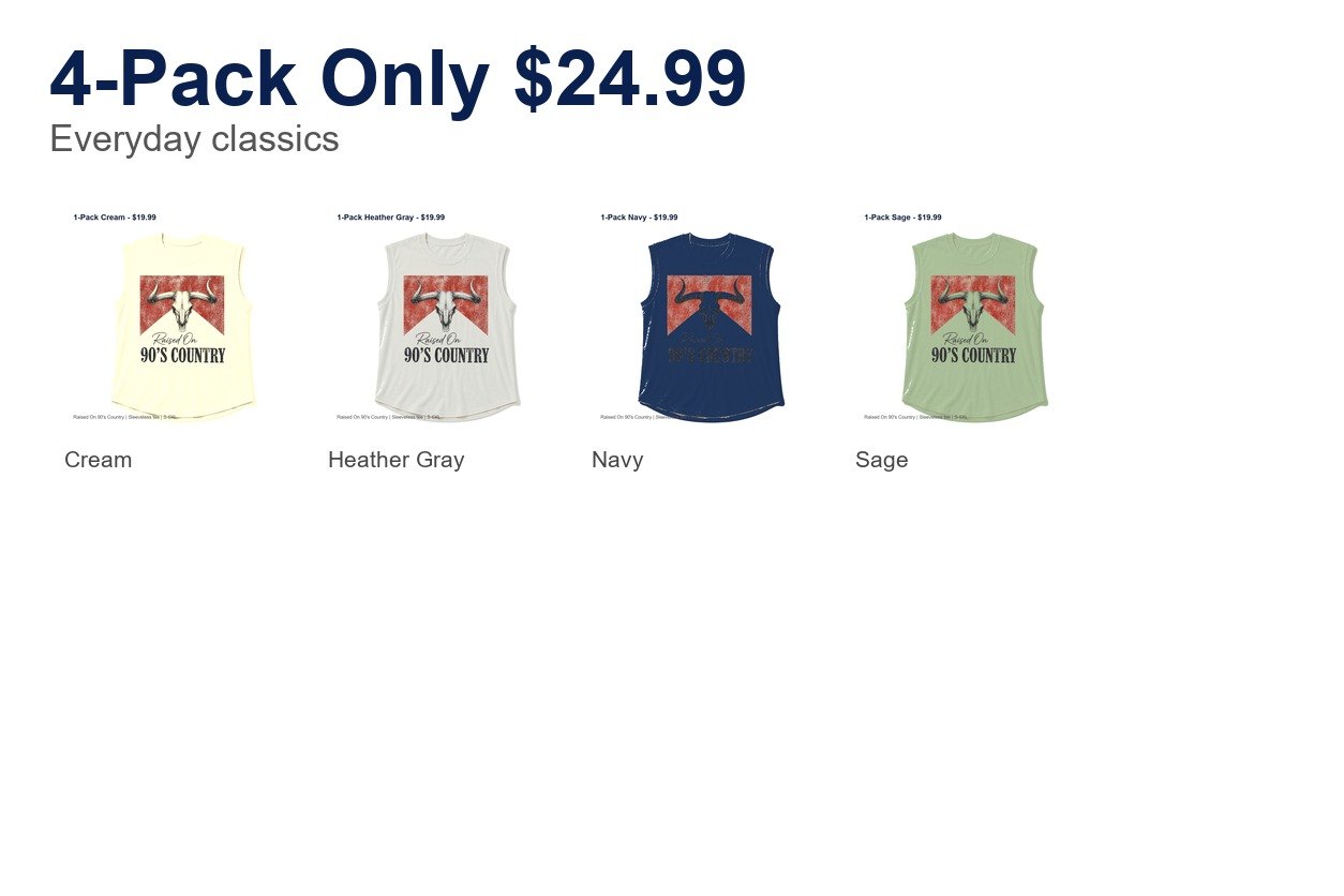 4 pack color bundle