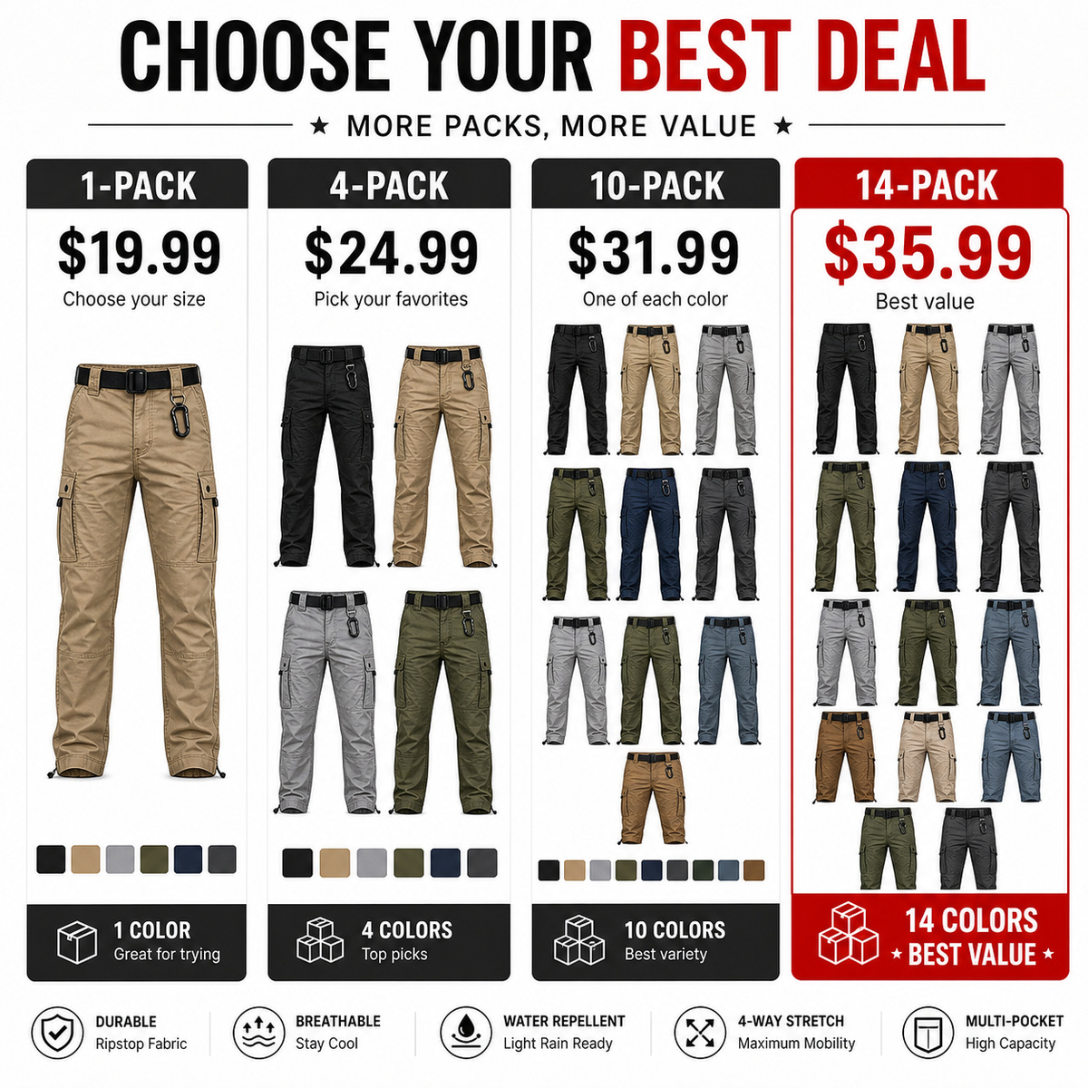 Tactical utility pants bundle deal guide