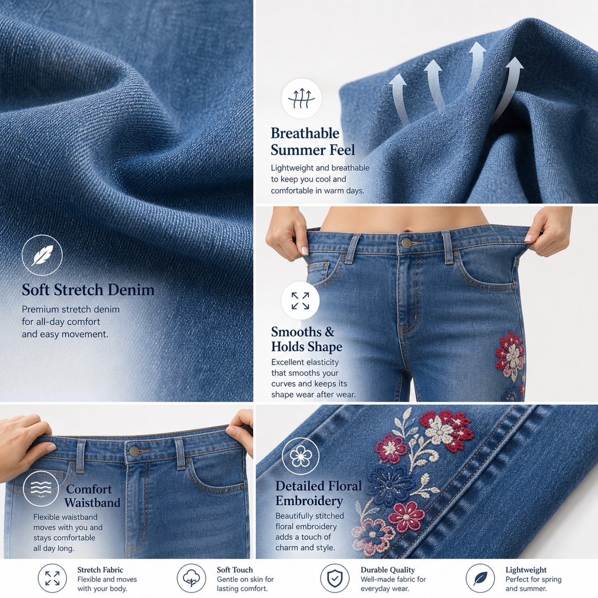 Soft stretch denim fabric introduction