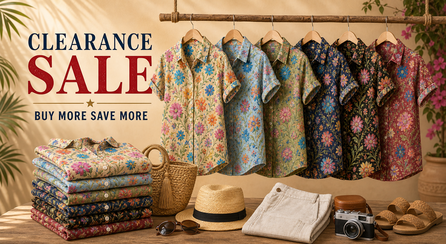 🔥CLEARANCE SALE🔥 Women's Vintage Floral Button-Up Blouse - Banner