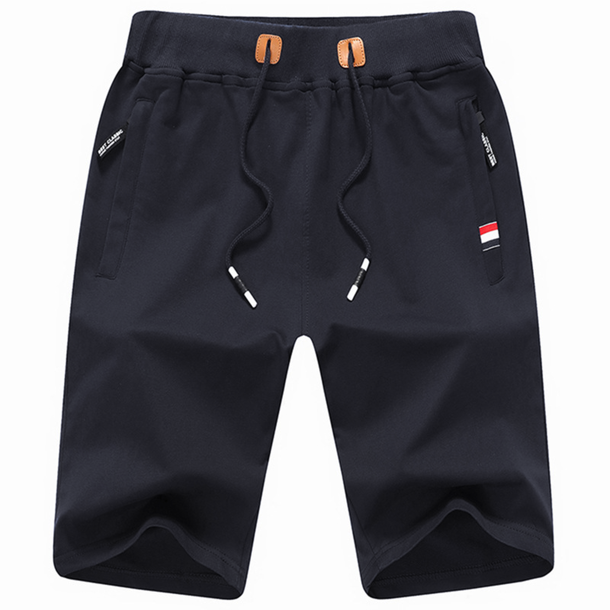 🔥CLEARANCE SALE🔥 Men's Flag Patch Drawstring Shorts - Black