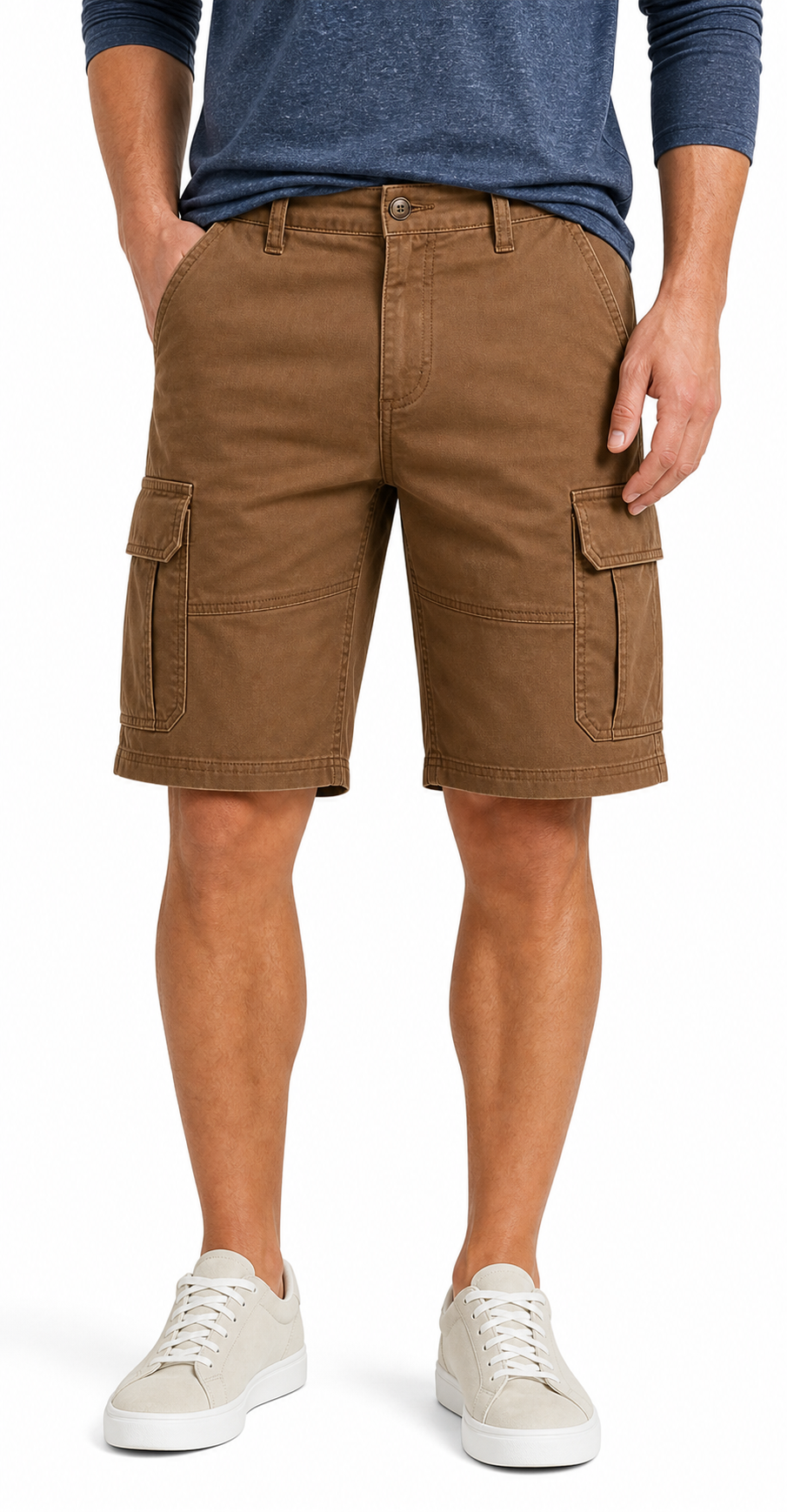 🔥CLEARANCE SALE🔥 Men's Cotton Twill Cargo Shorts - Brown