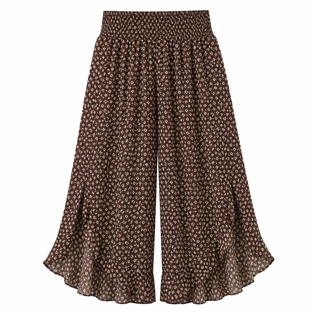 🔥CLEARANCE SALE🔥 Women's Polka Dot Wide-Leg Palazzo Pants - Chocolate Cream Dot