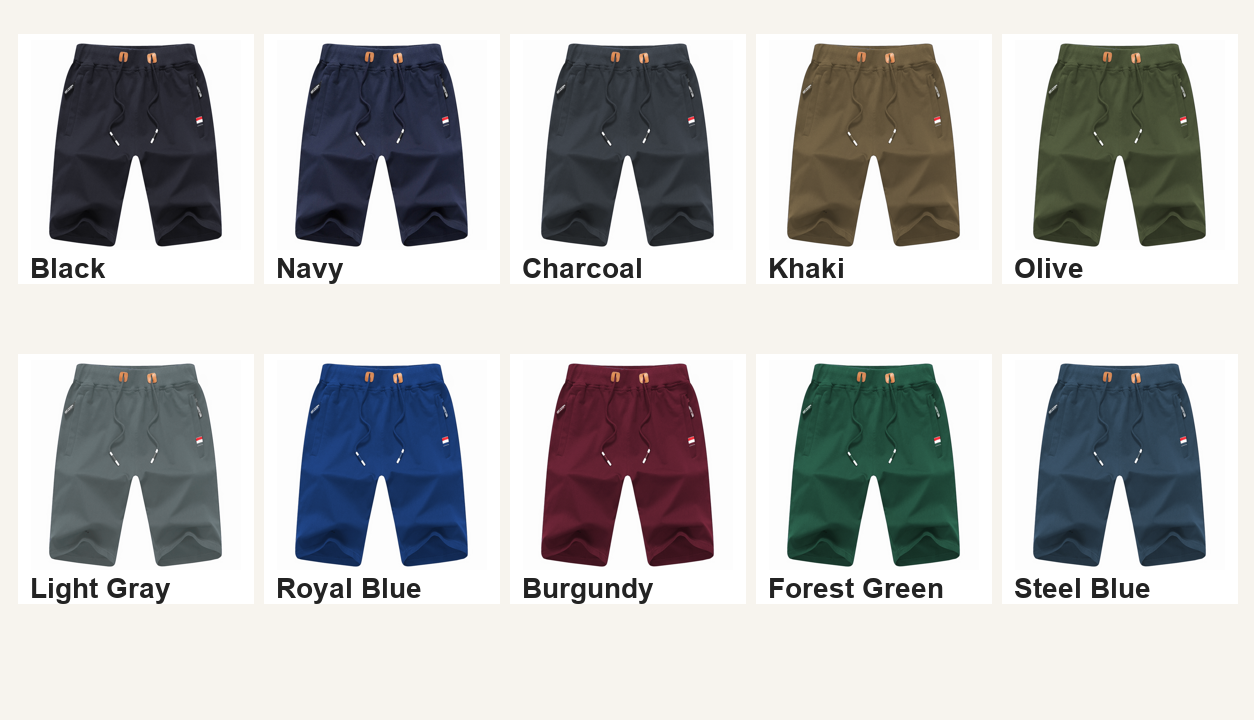 🔥CLEARANCE SALE🔥 Men's Flag Patch Drawstring Shorts - Color Overview