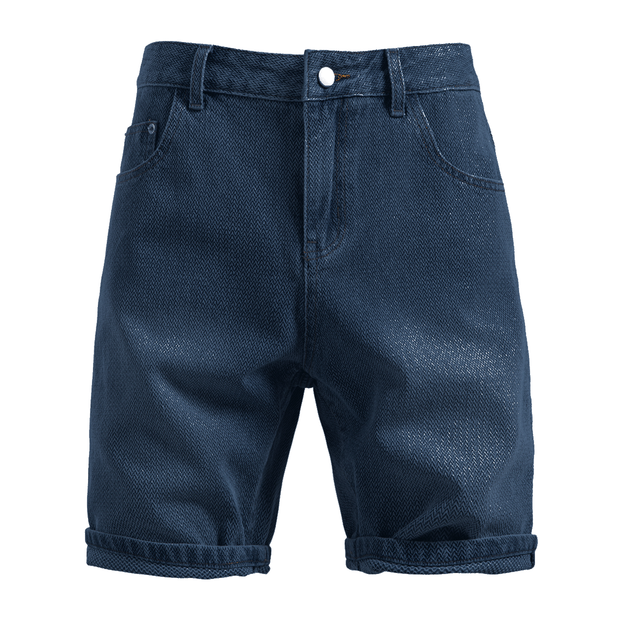 🔥CLEARANCE SALE🔥 Men's Herringbone Denim-Look Casual Shorts - Dark Indigo