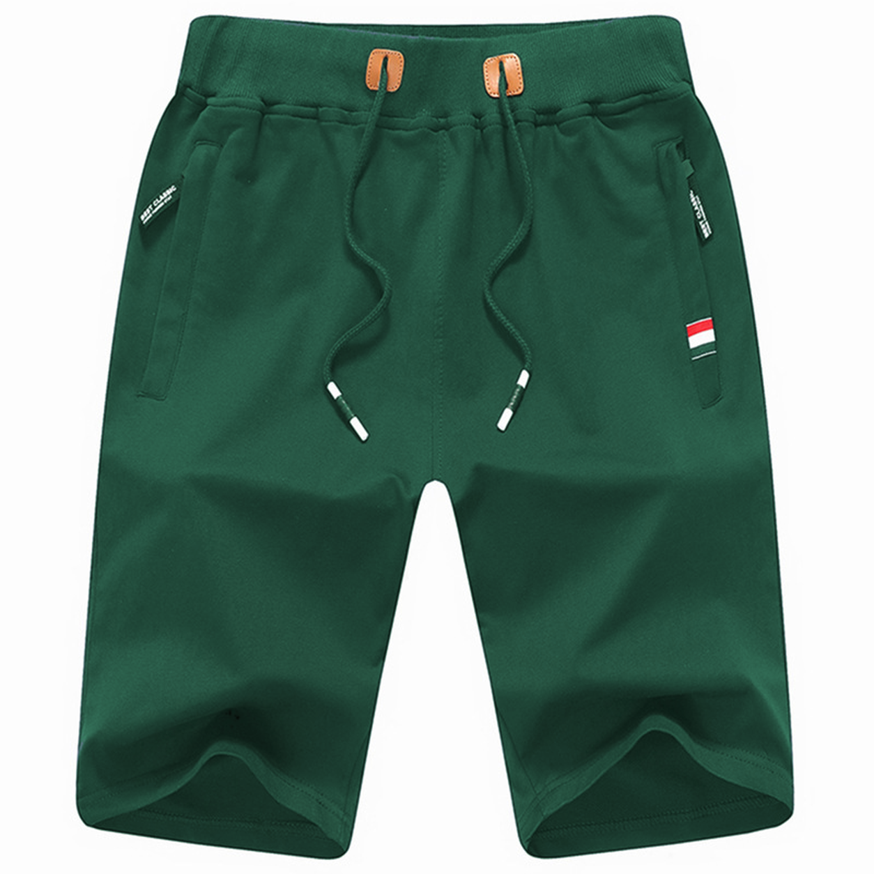 🔥CLEARANCE SALE🔥 Men's Flag Patch Drawstring Shorts - Forest Green