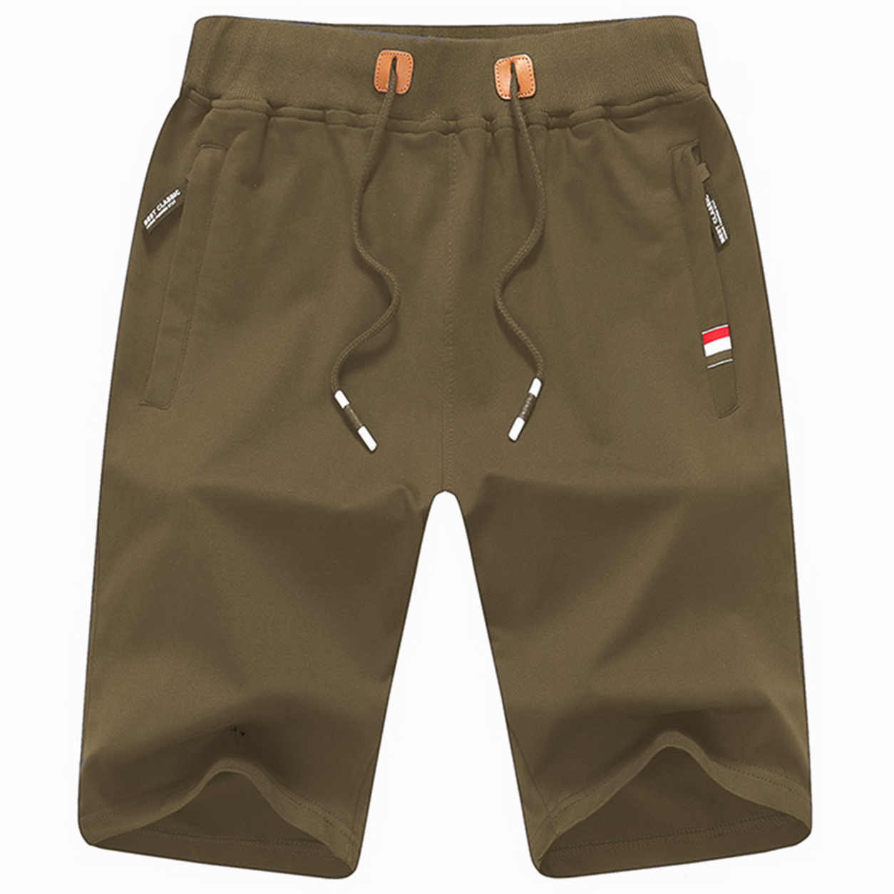 🔥CLEARANCE SALE🔥 Men's Flag Patch Drawstring Shorts - Khaki