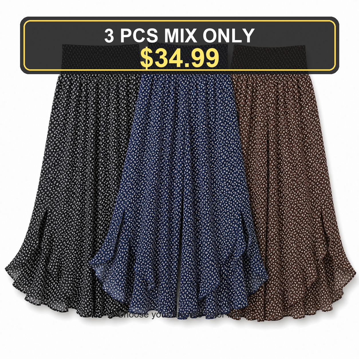MIX COLORS / 3 PCS MIX ONLY $34.99