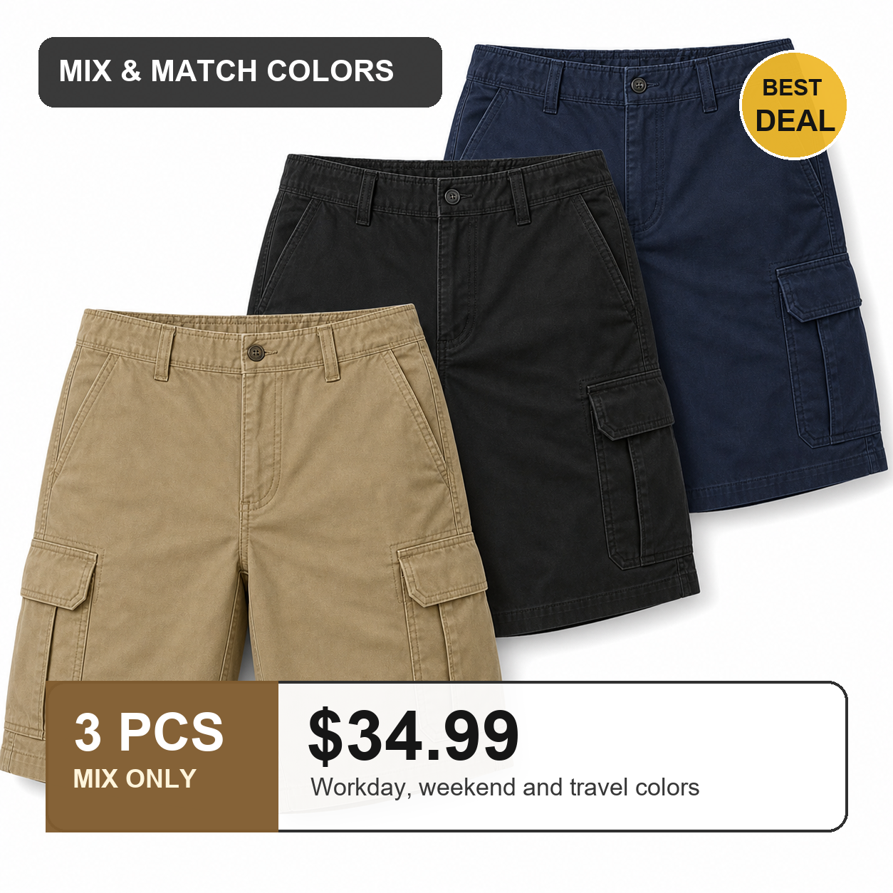 3 PCS MIX ONLY $34.99
