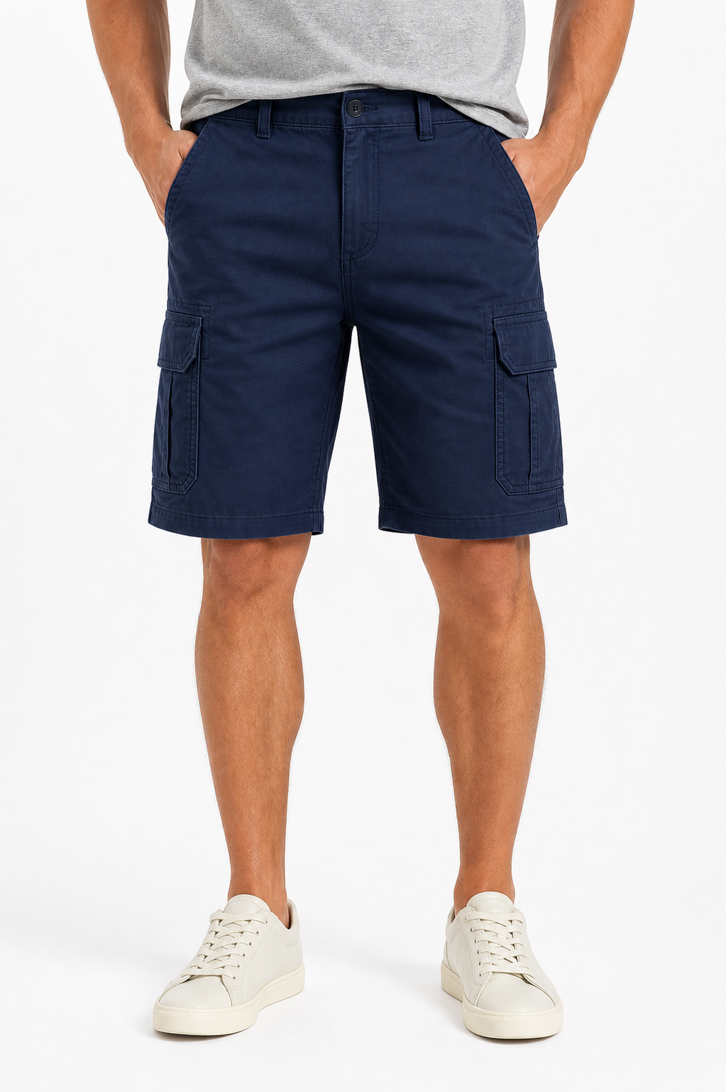 🔥CLEARANCE SALE🔥 Men's Cotton Twill Cargo Shorts - Navy
