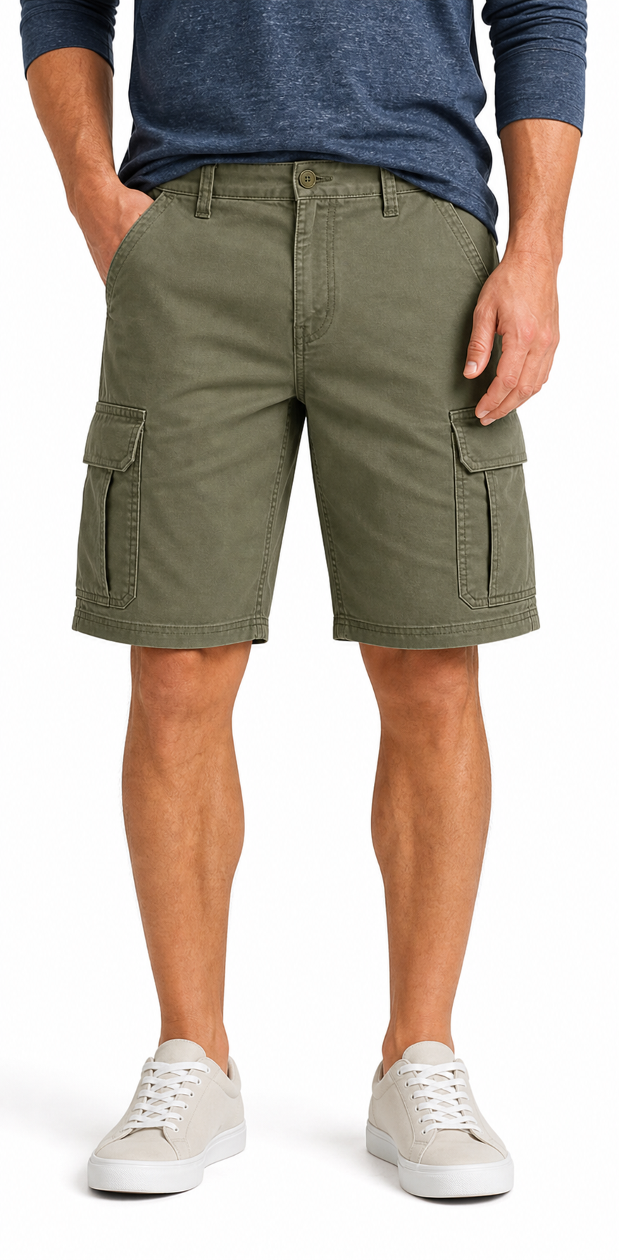🔥CLEARANCE SALE🔥 Men's Cotton Twill Cargo Shorts - Olive