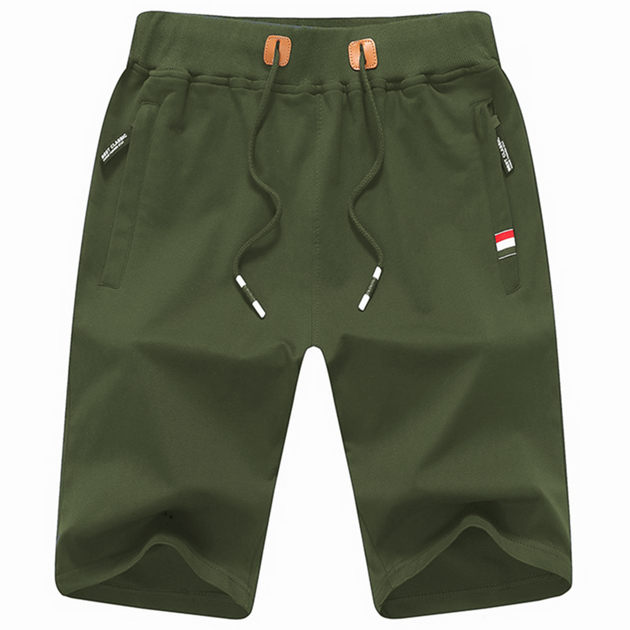 🔥CLEARANCE SALE🔥 Men's Flag Patch Drawstring Shorts - Olive