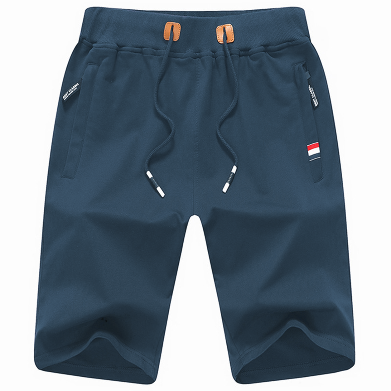 🔥CLEARANCE SALE🔥 Men's Flag Patch Drawstring Shorts - Steel Blue