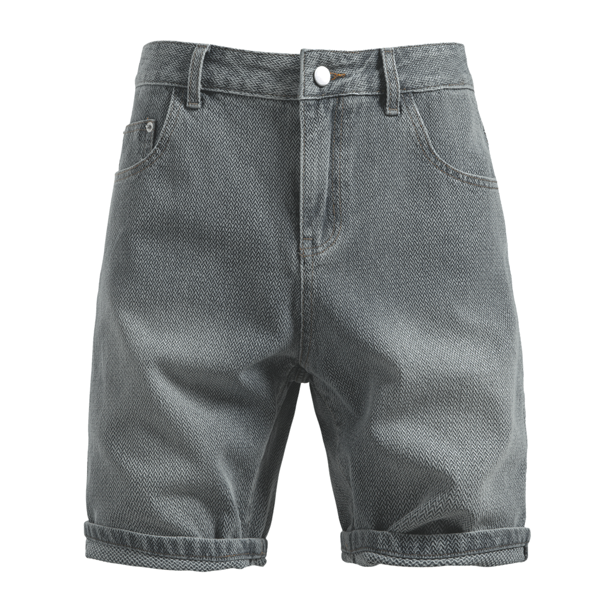 🔥CLEARANCE SALE🔥 Men's Herringbone Denim-Look Casual Shorts - Stone Gray