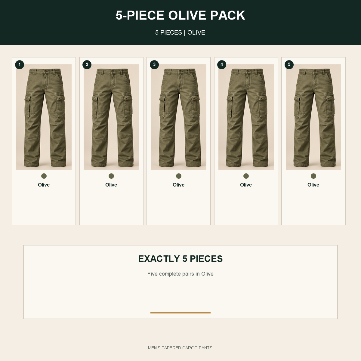 p77 - 5-Piece Olive Pack
