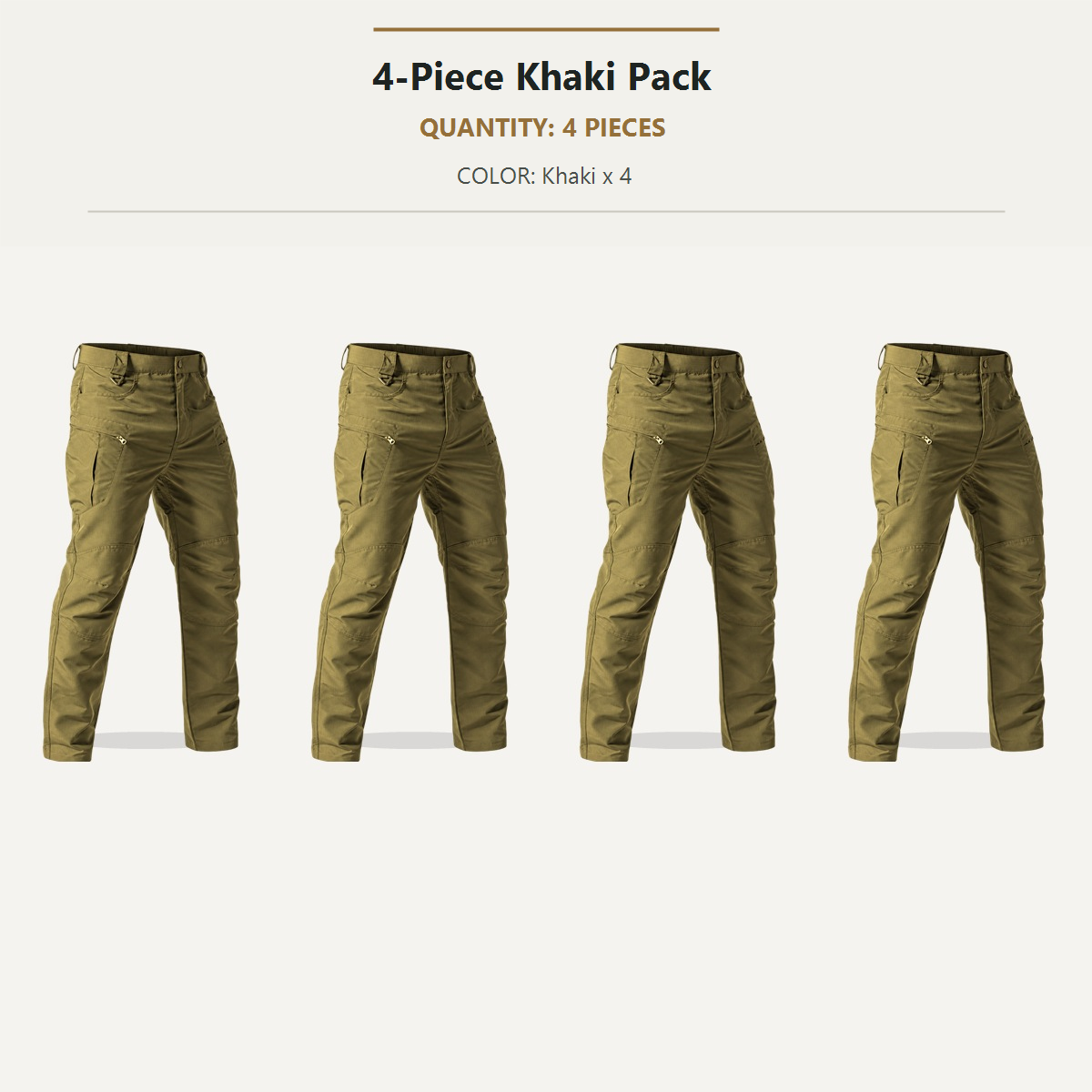 p74 - 4-Piece Khaki Pack