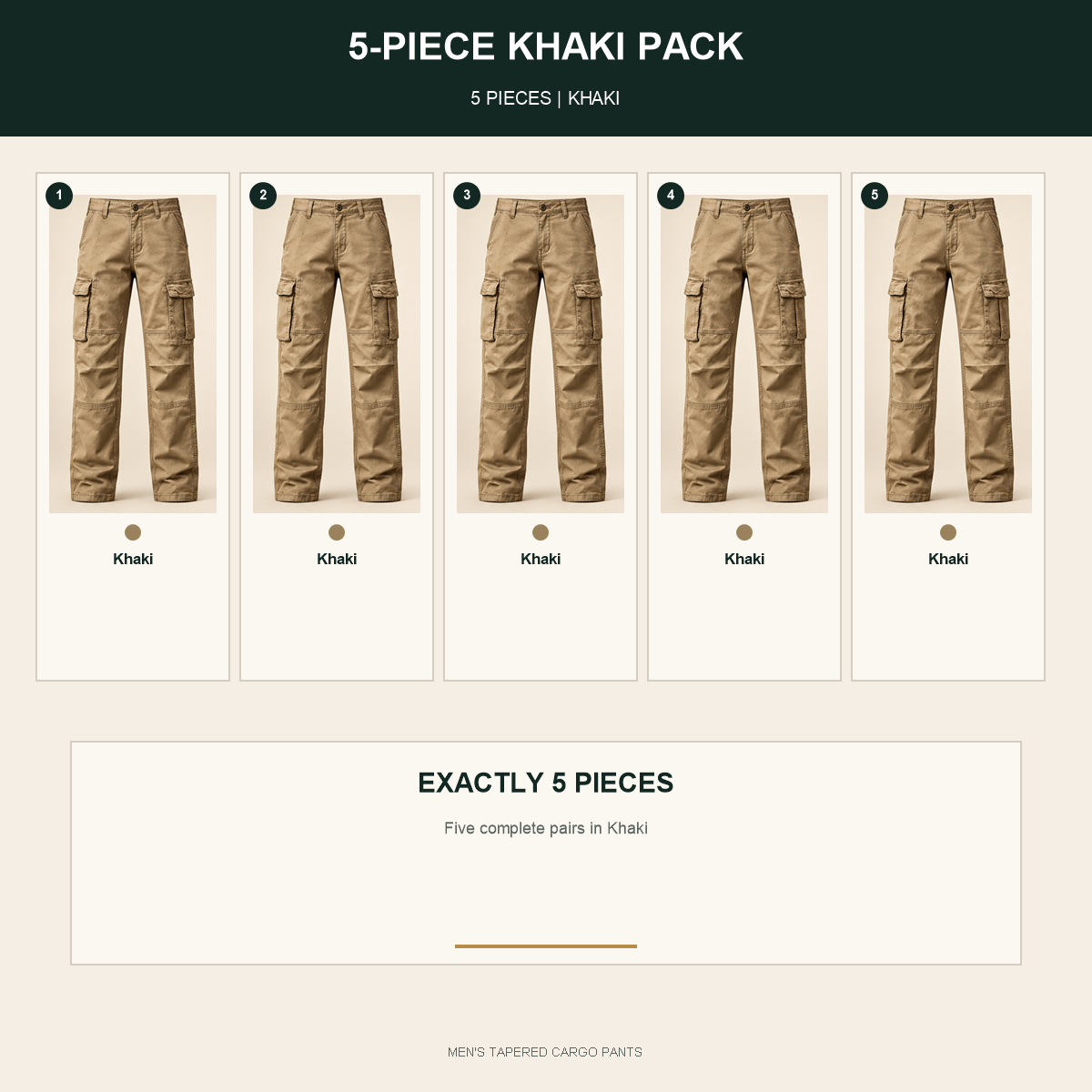 p77 - 5-Piece Khaki Pack