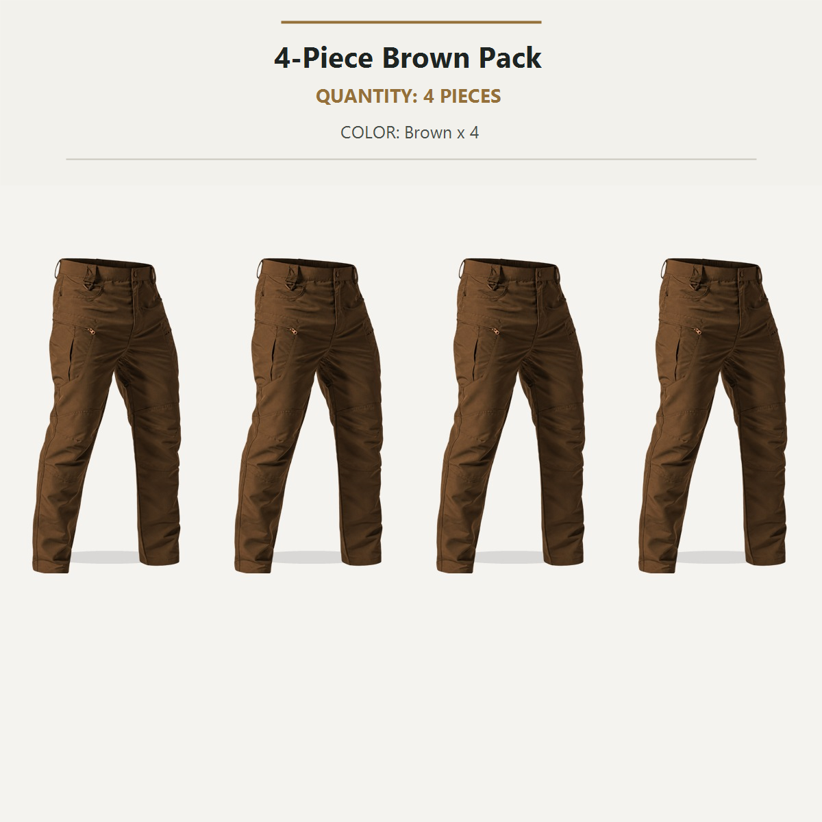 p74 - 4-Piece Brown Pack