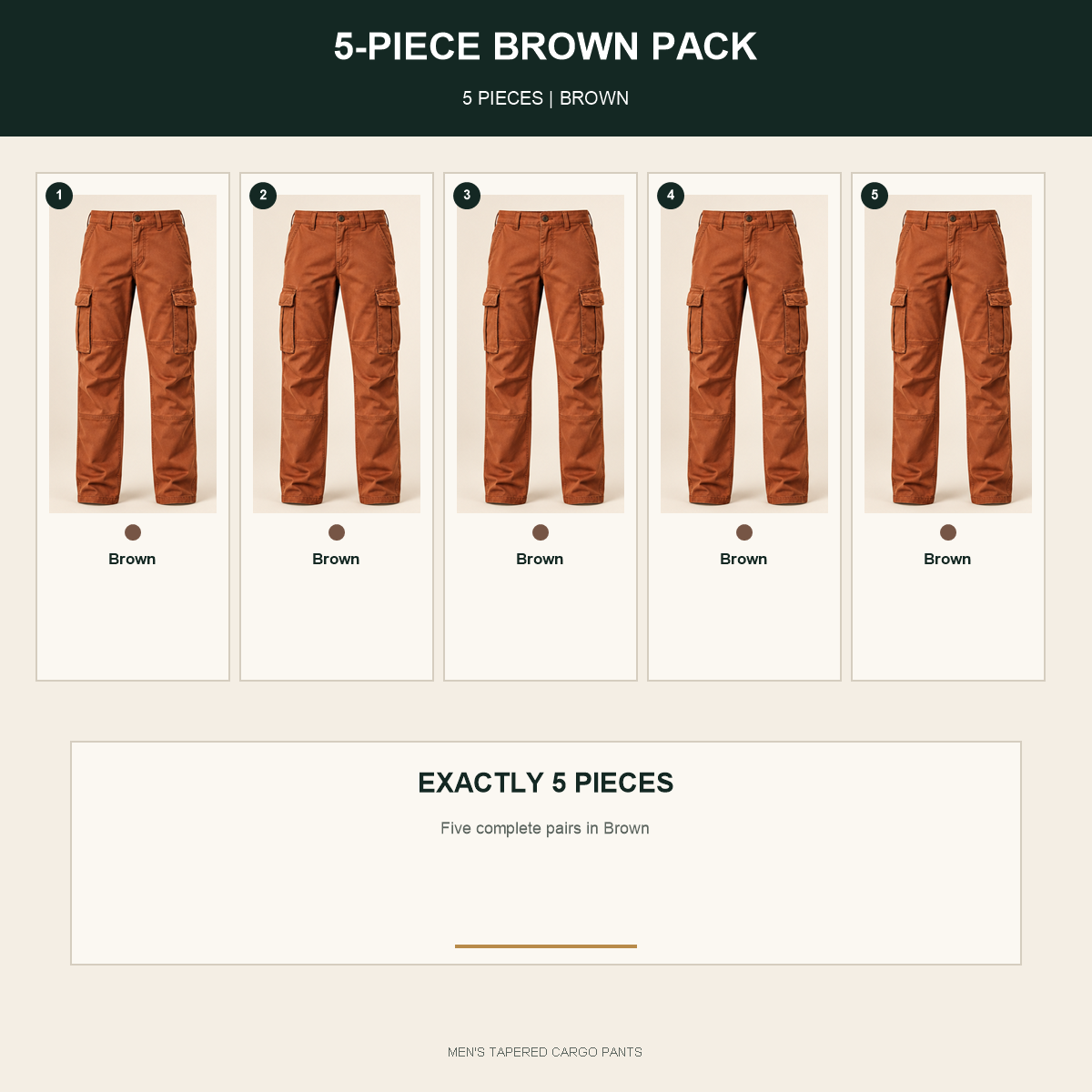 p77 - 5-Piece Brown Pack