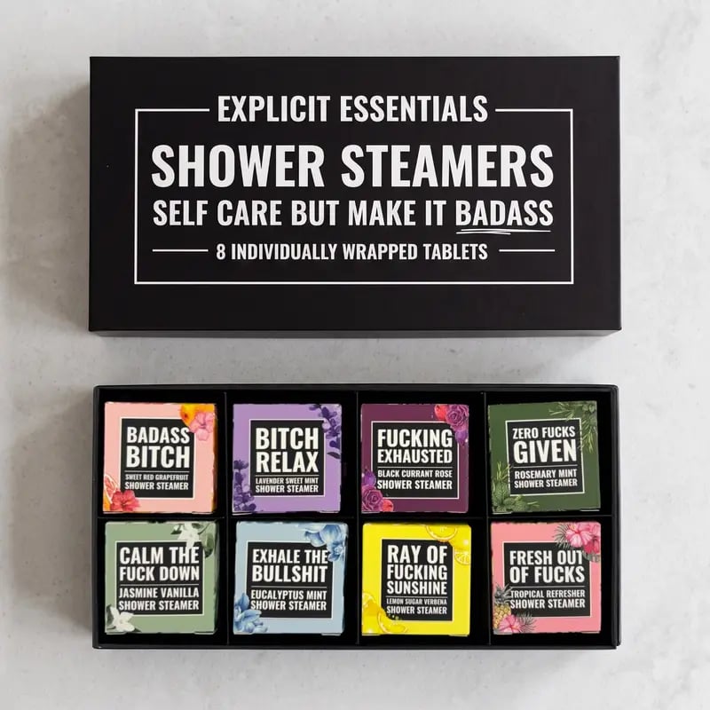 🧼8‐Scent Shower Steamer Gift Box for Women — A Relaxing Self‐Care Spa Gift🫧