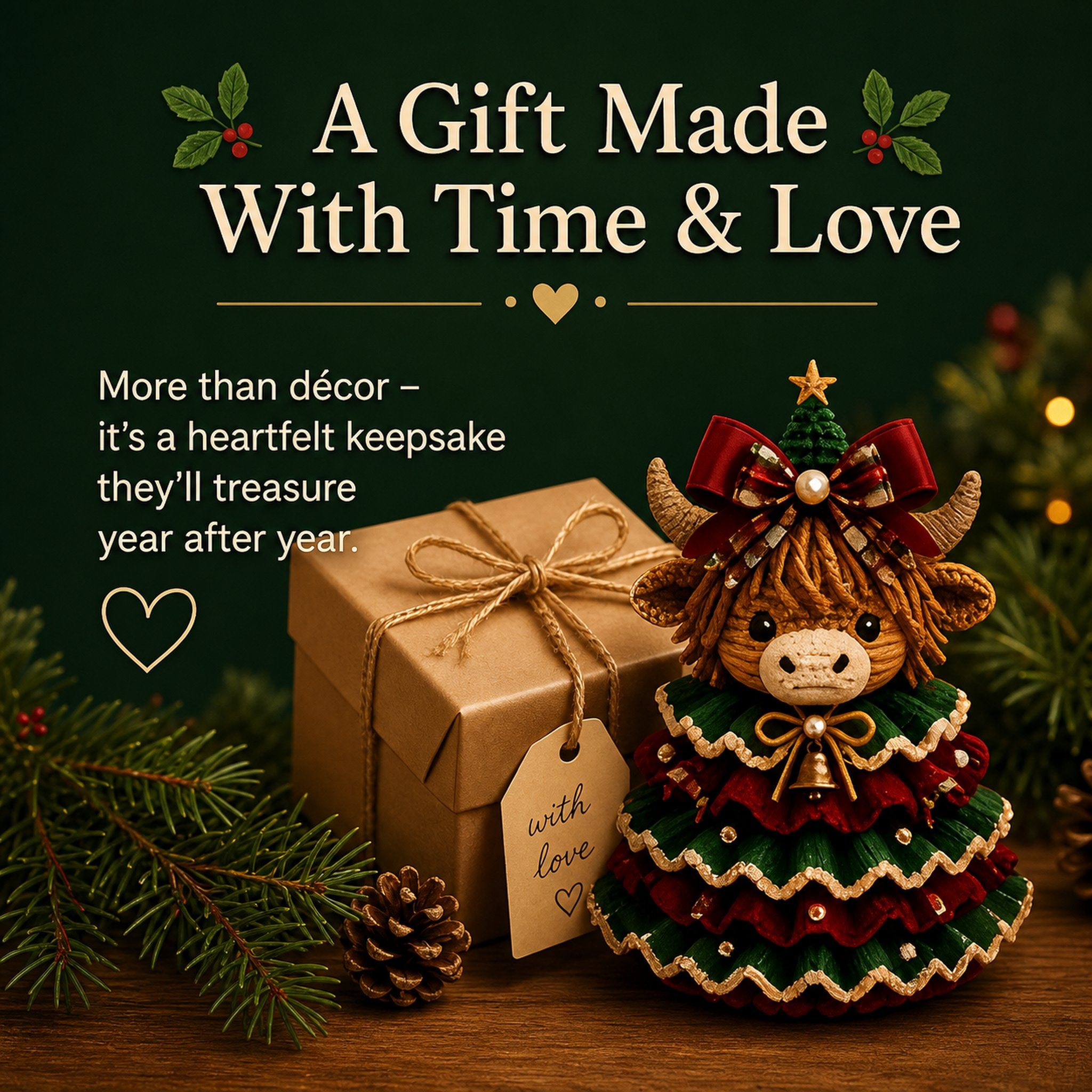 🔥LAST DAY 49% OFF - 🎄Crochet Animal Christmas Tree DIY Kit – Stitch a Little Christmas Magic（Material kit)