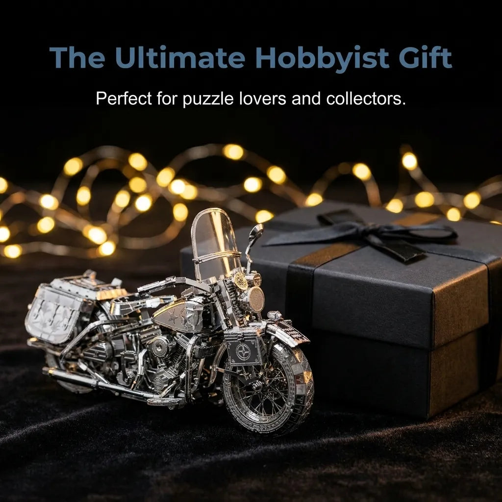 🔥✨Most Popular in 2026✨🔥Silver Motorcycle 3D Metal Assembly Puzzle