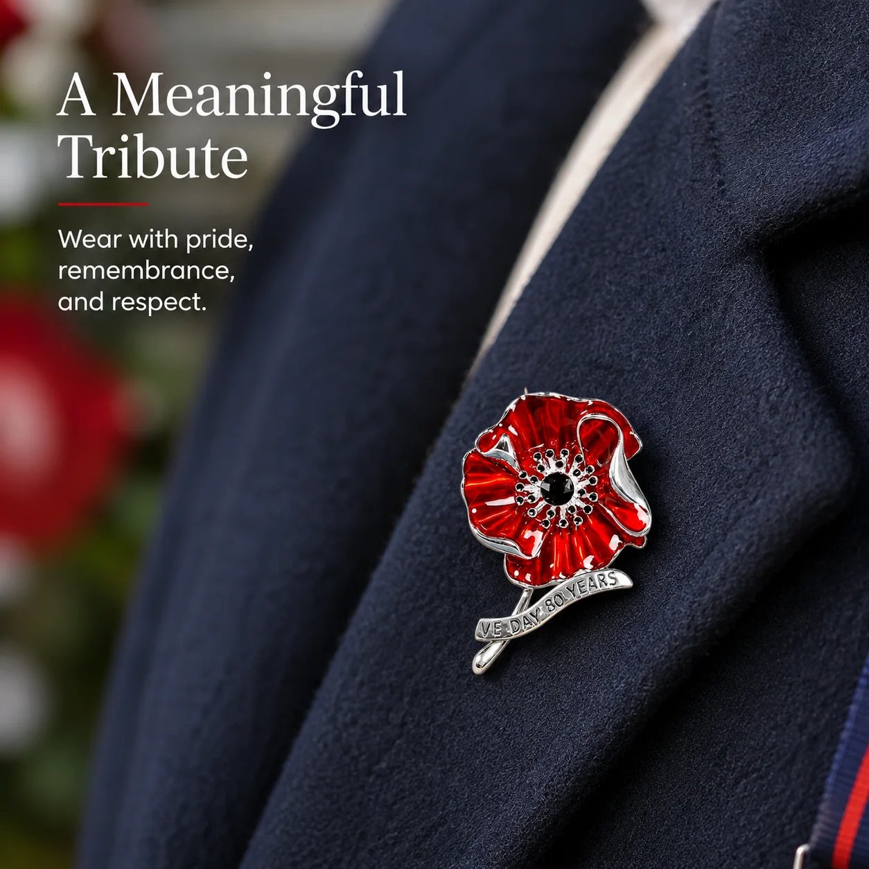 🎁VE Day 80 Poppy Brooch | Limited Edition Anniversary Keepsake