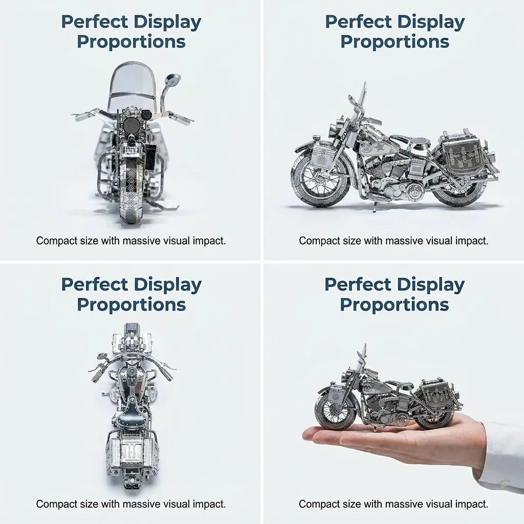 🔥✨Most Popular in 2026✨🔥Silver Motorcycle 3D Metal Assembly Puzzle