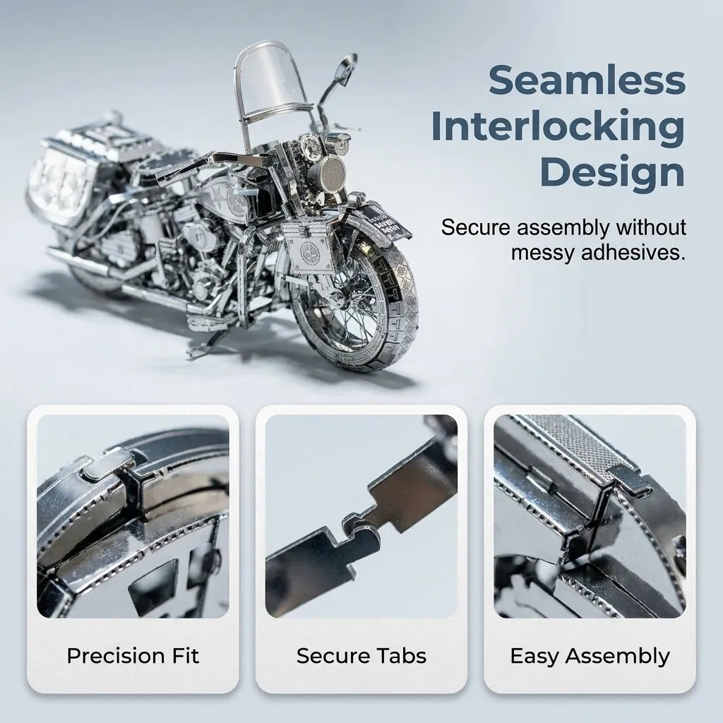 🔥✨Most Popular in 2026✨🔥Silver Motorcycle 3D Metal Assembly Puzzle