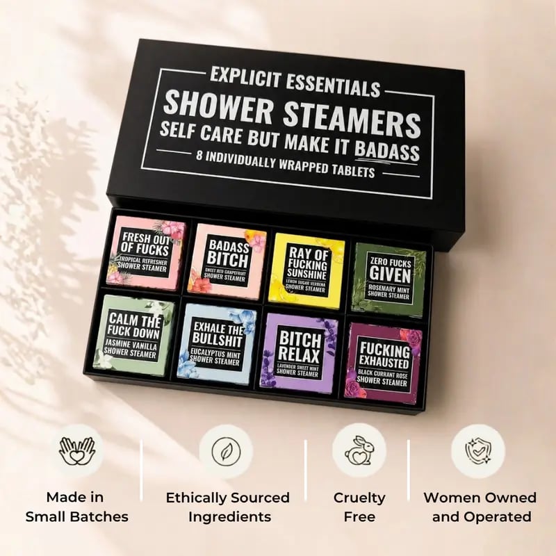🧼8‐Scent Shower Steamer Gift Box for Women — A Relaxing Self‐Care Spa Gift🫧