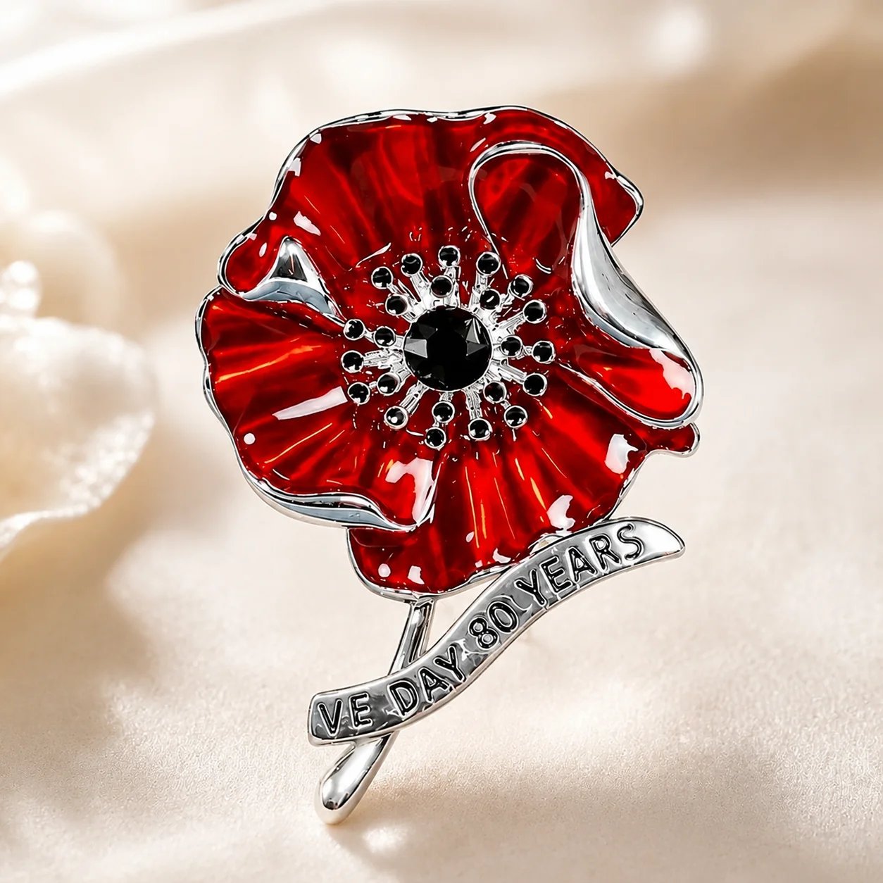 🎁VE Day 80 Poppy Brooch | Limited Edition Anniversary Keepsake