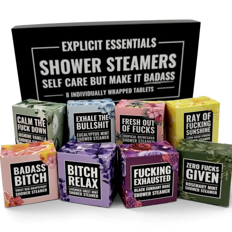 🧼8‐Scent Shower Steamer Gift Box for Women — A Relaxing Self‐Care Spa Gift🫧