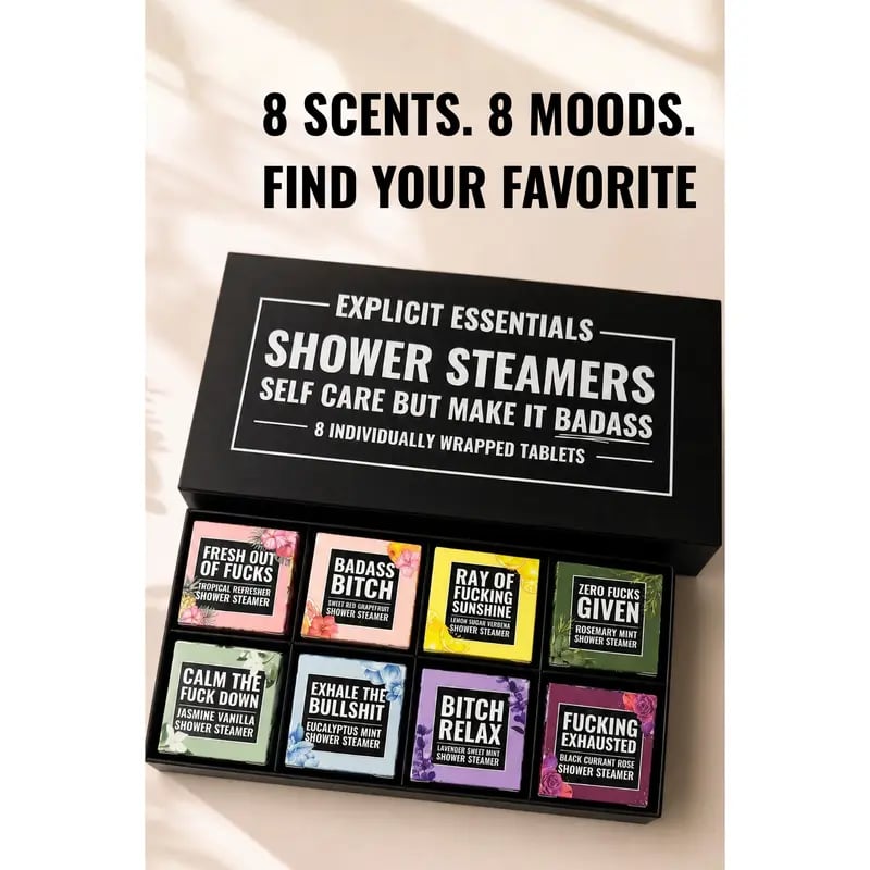 🧼8‐Scent Shower Steamer Gift Box for Women — A Relaxing Self‐Care Spa Gift🫧