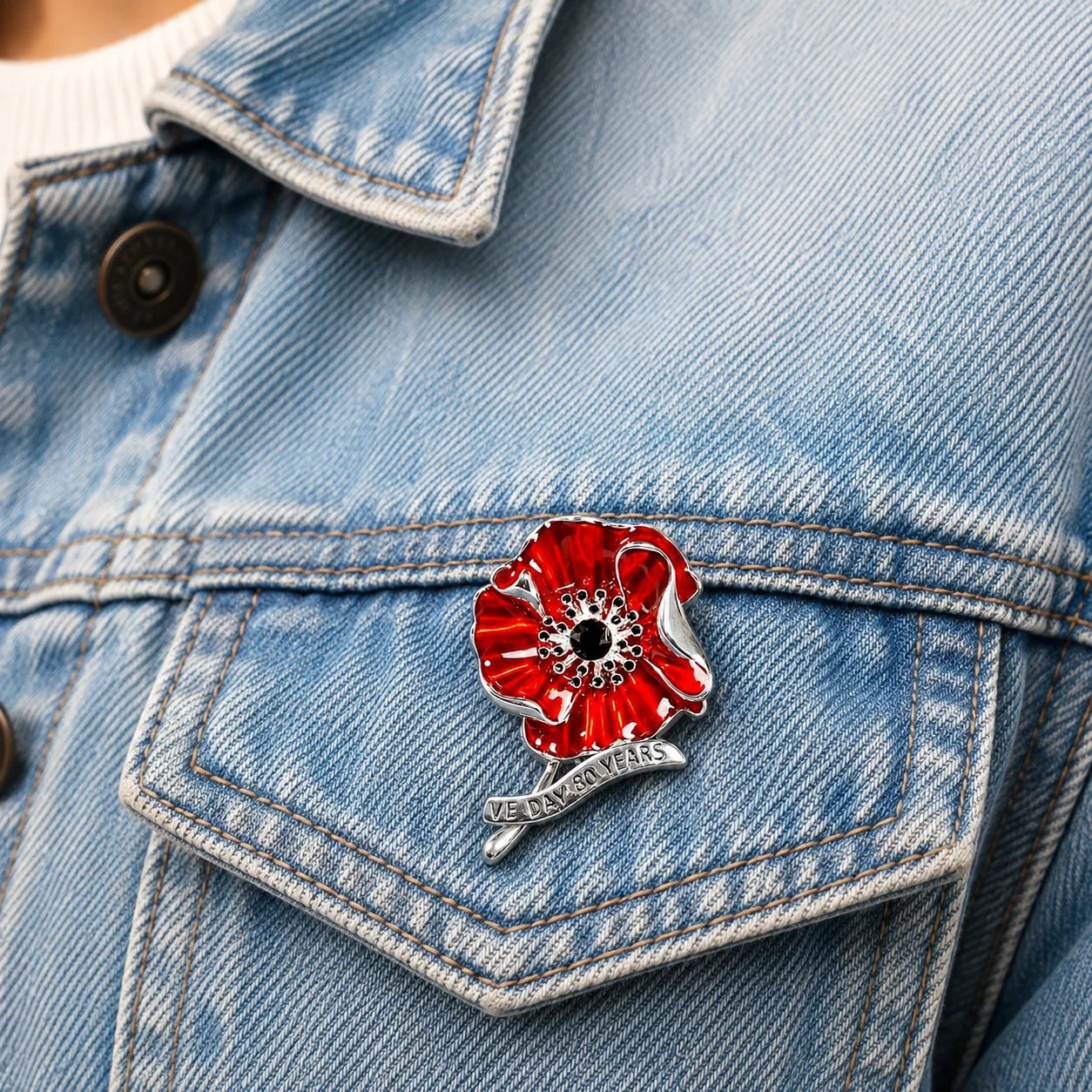🎁VE Day 80 Poppy Brooch | Limited Edition Anniversary Keepsake