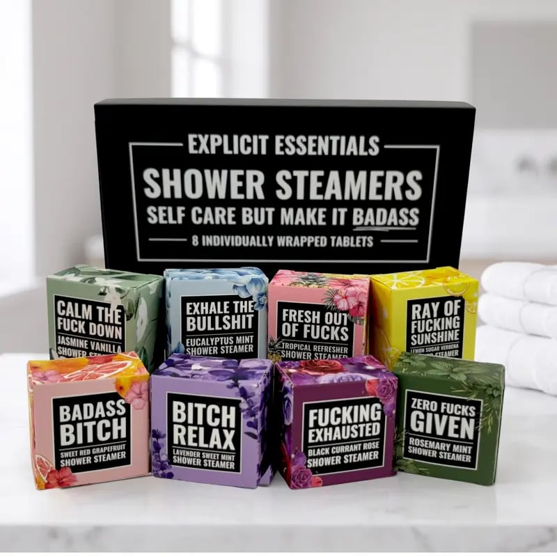 🧼8‐Scent Shower Steamer Gift Box for Women — A Relaxing Self‐Care Spa Gift🫧