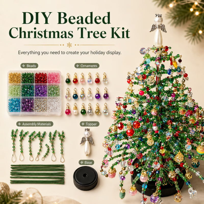 DIY Beaded Christmas Tree Kit |✨ Create A Christmas Memory With Your Own Hands