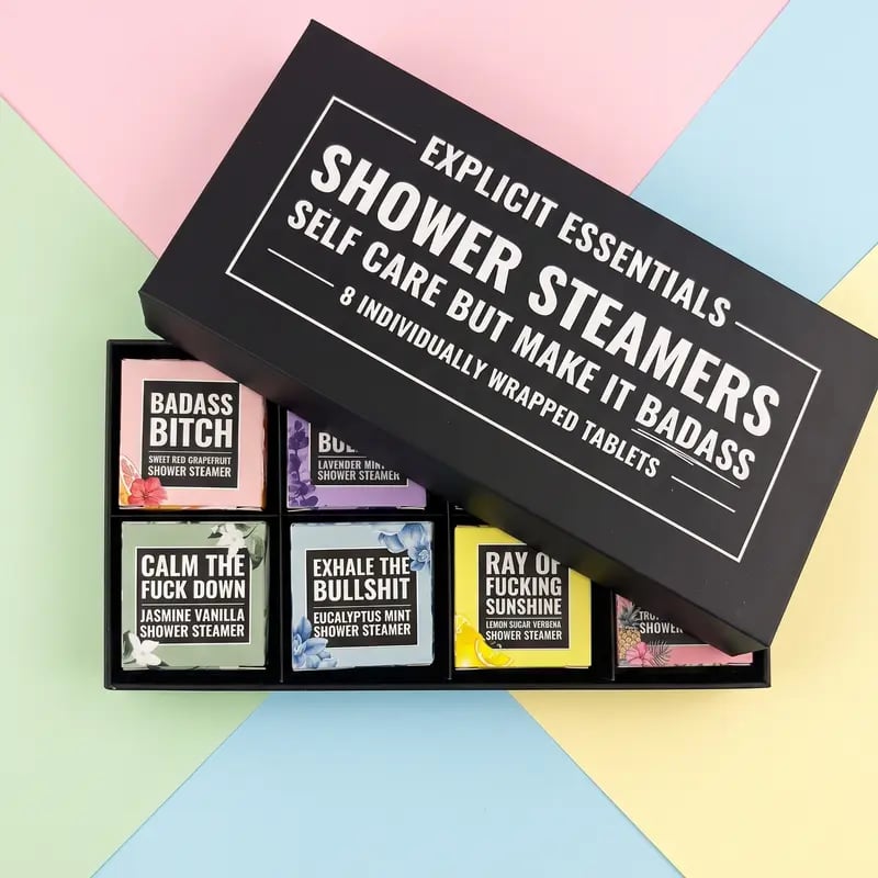 🧼8‐Scent Shower Steamer Gift Box for Women — A Relaxing Self‐Care Spa Gift🫧