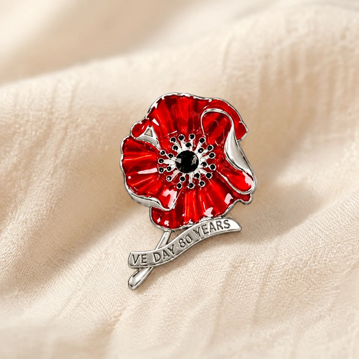 🎁VE Day 80 Poppy Brooch | Limited Edition Anniversary Keepsake