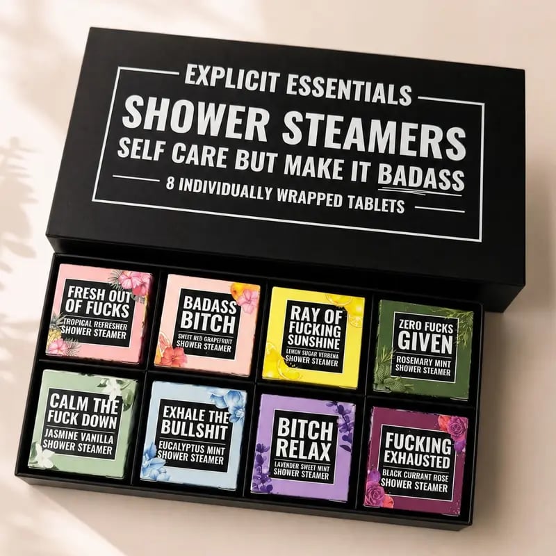 🧼8‐Scent Shower Steamer Gift Box for Women — A Relaxing Self‐Care Spa Gift🫧