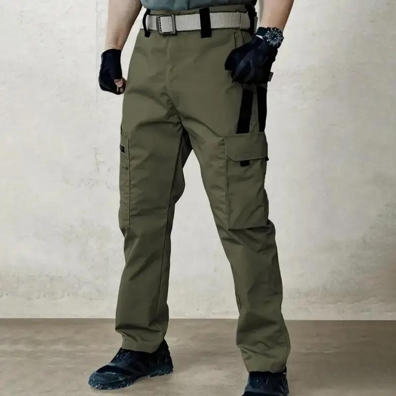 Men's Durable Solid and Printed Pocket Zipper Waterproof Tactical Overalls