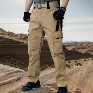 Men's Durable Solid and Printed Pocket Zipper Waterproof Tactical Overalls