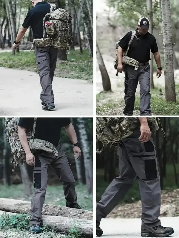 Men's Durable Solid and Printed Pocket Zipper Waterproof Tactical Overalls