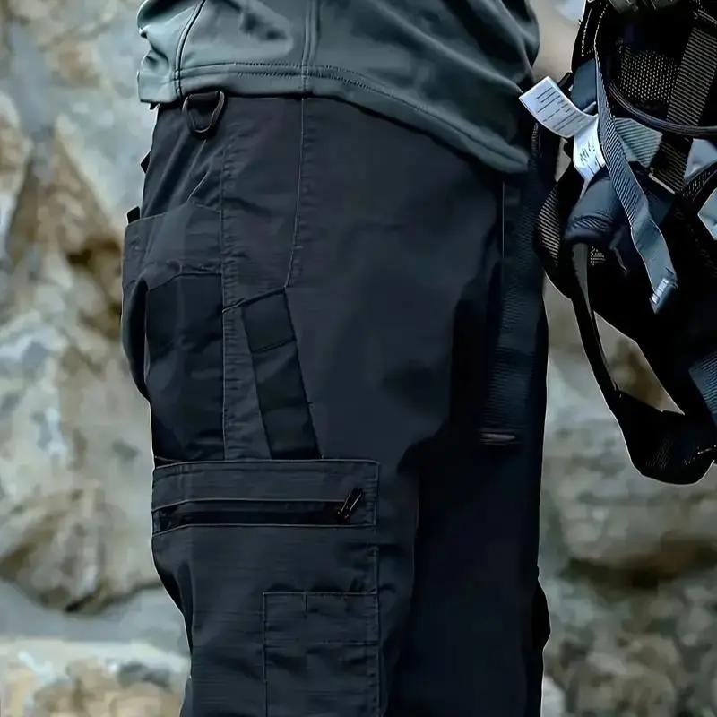 Men's Durable Solid and Printed Pocket Zipper Waterproof Tactical Overalls