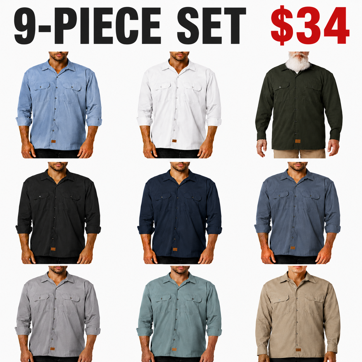 Men's Long Sleeve Work Shirt 