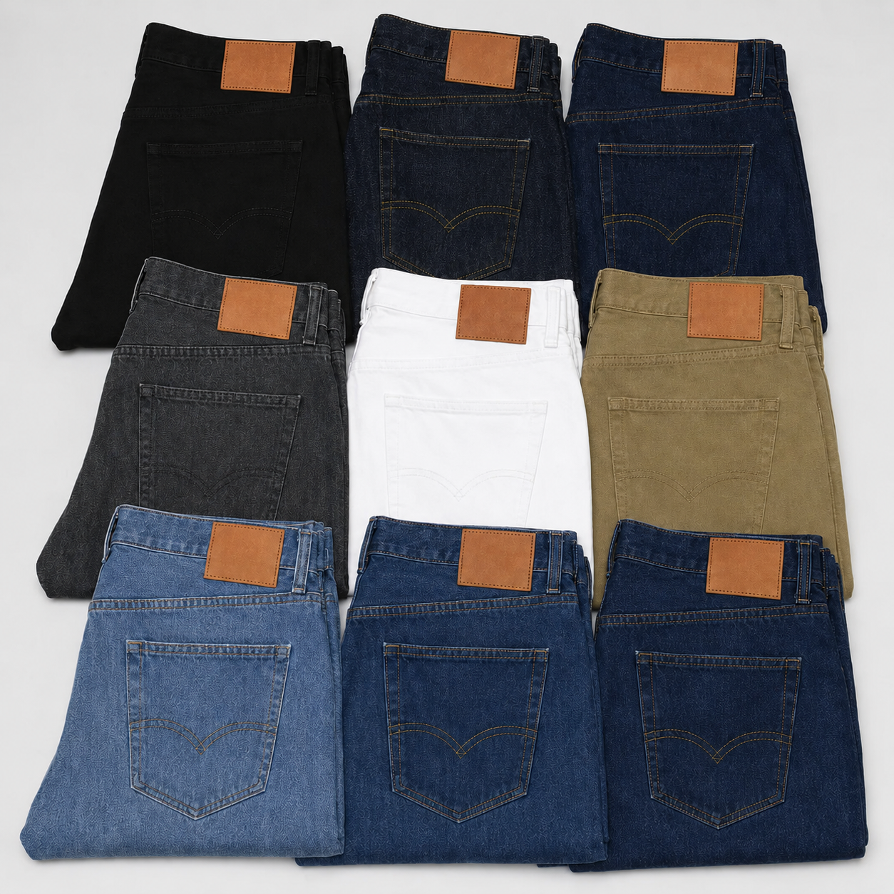 Men's loose straight jeans 