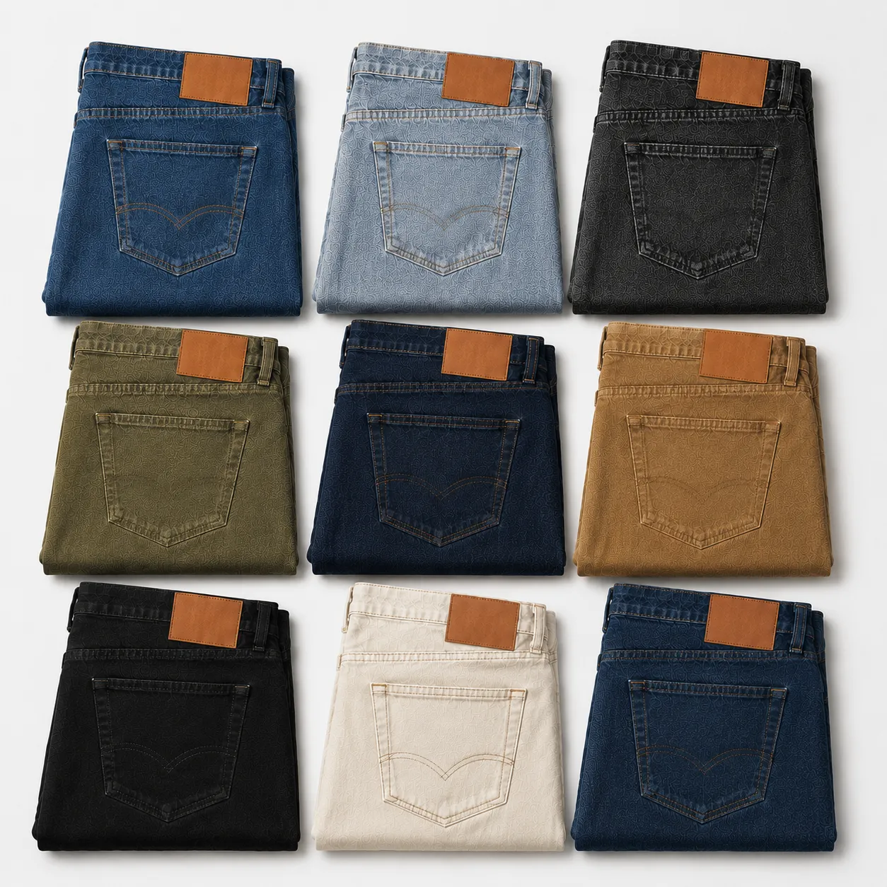 Men's loose straight jeans 