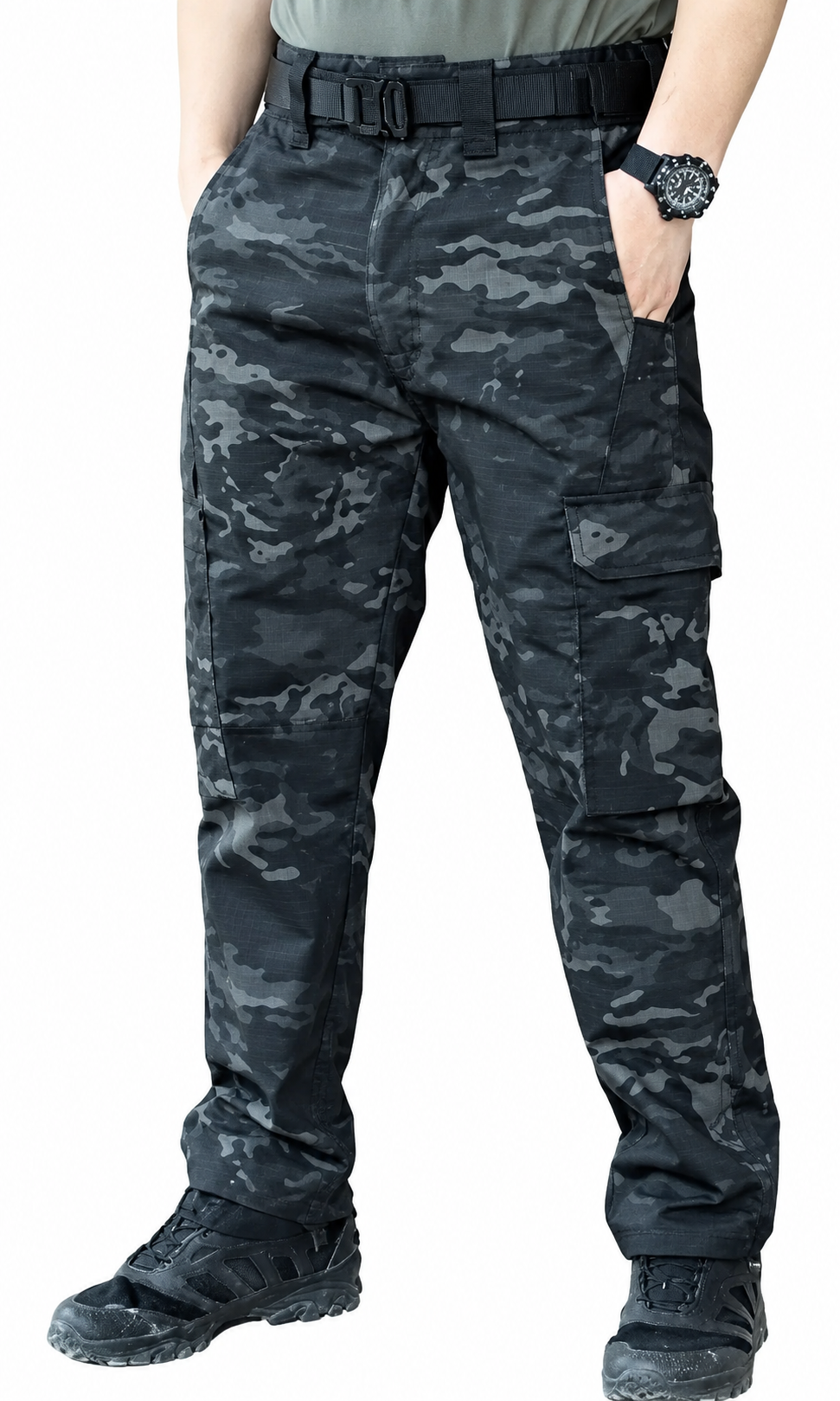 Men's Durable Solid and Printed Pocket Zipper Waterproof Tactical Overalls
