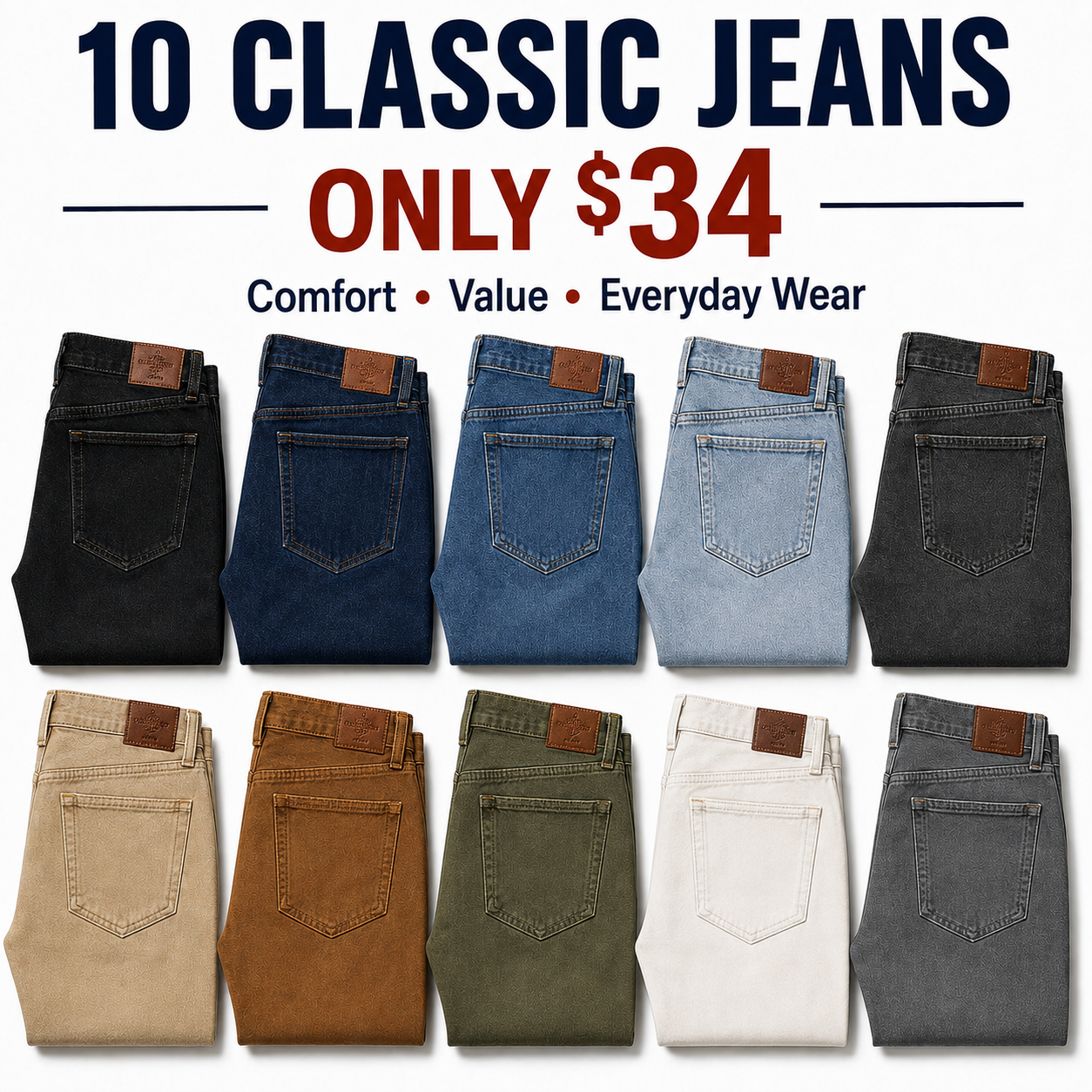 Men's Loose Fit Washed Duck Utility Work Pant 10-PACKwith 7 Pockets