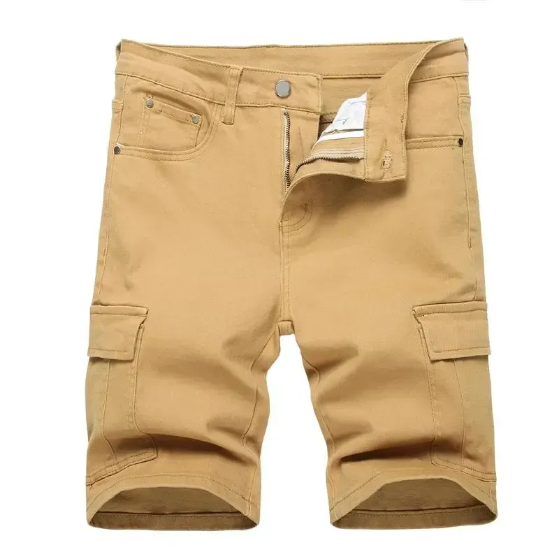 Men's Ripped Denim Shorts - Stretch - Distressed Street Style