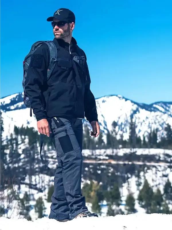 Men's Durable Solid and Printed Pocket Zipper Waterproof Tactical Overalls